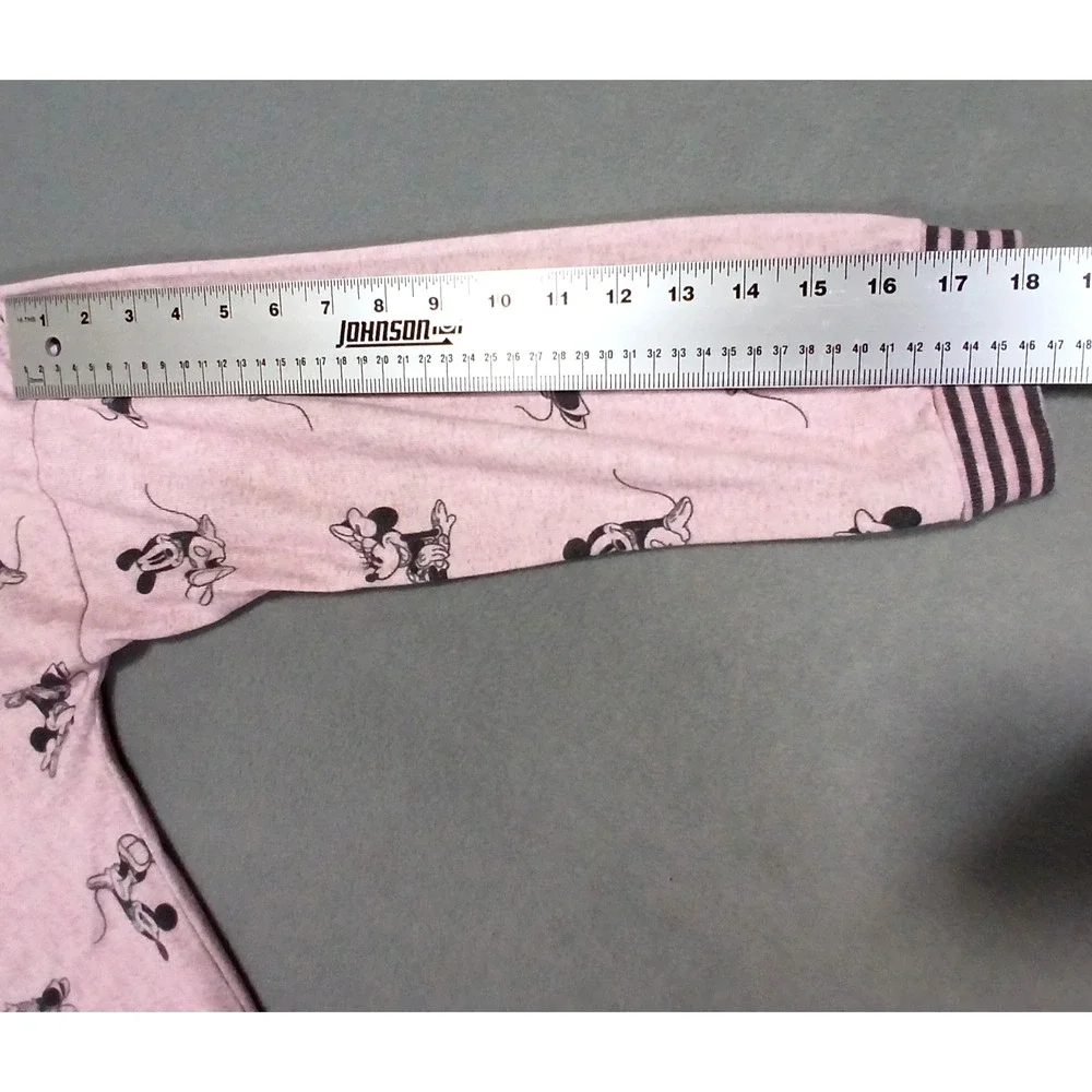 Disney Women Sleepwear XL‎ Pink Graphic Print Mickey Mouse Pajama Top - Picture 5 of 8